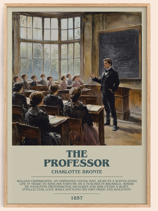 The Professor Bookish Wall Art by Charlotte Bronte