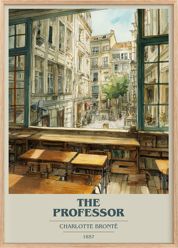 The Professor Book Cover Poster by Charlotte Bronte