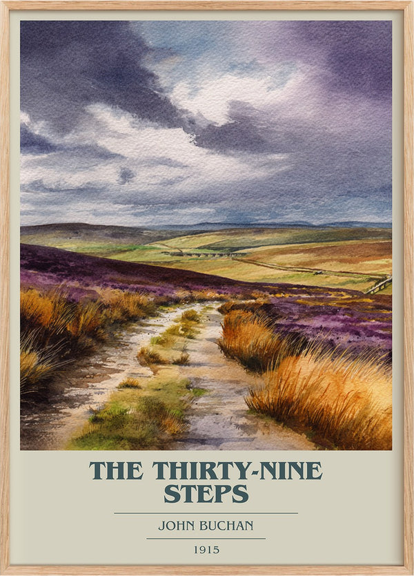 The Thirty-Nine Steps Book Cover Poster by John Buchan