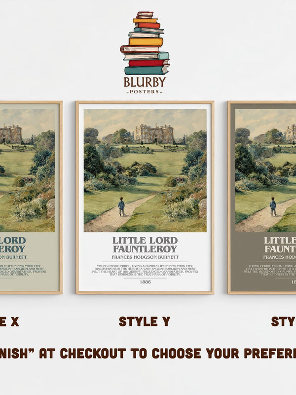 Little Lord Fauntleroy bookish print in frame leaning in hallway – satire wall art