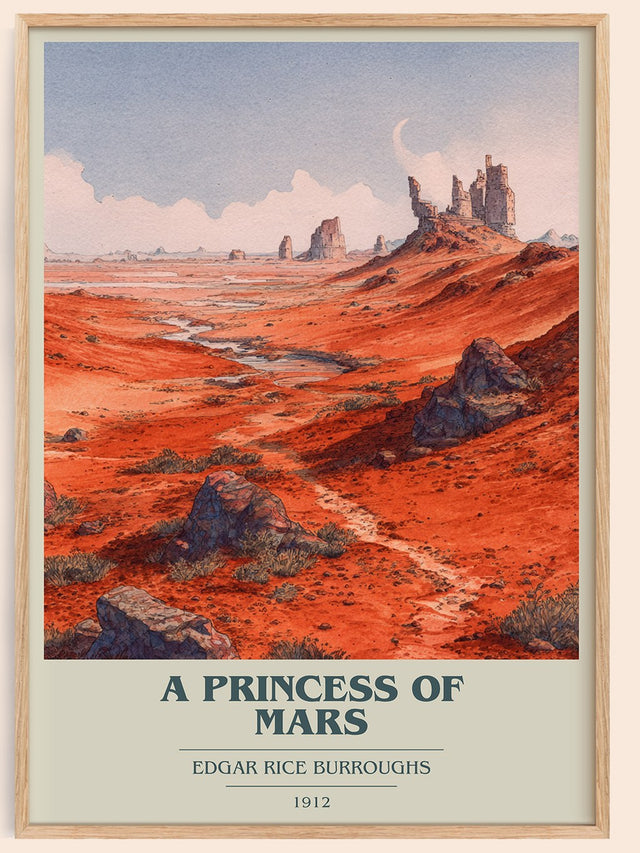 A Princess Of Mars Book Cover Poster by Edgar Rice Burroughs