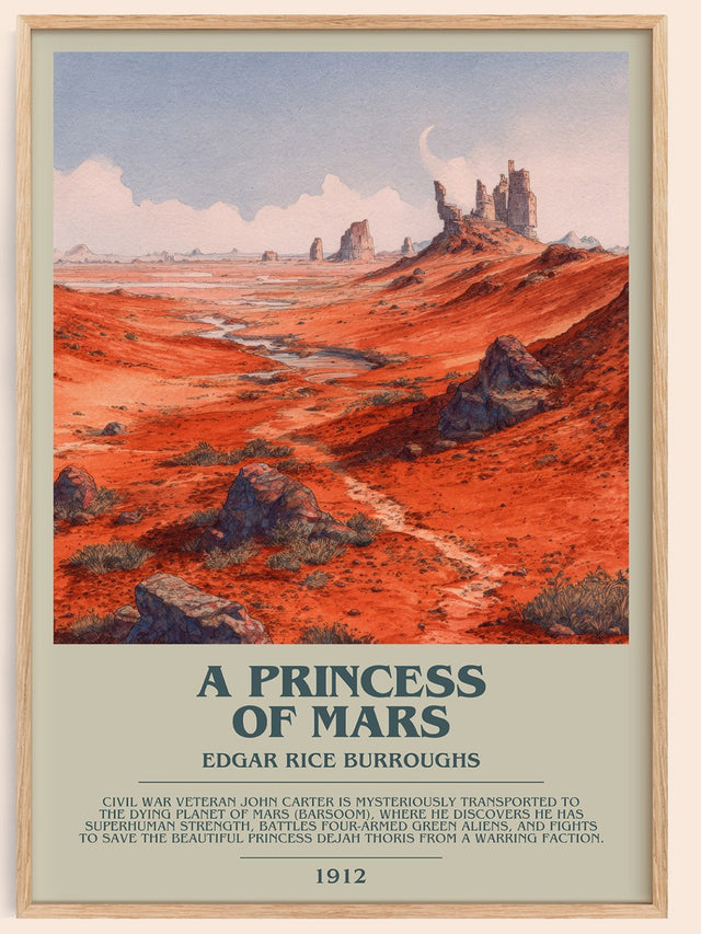 A Princess Of Mars Bookish Wall Art by Edgar Rice Burroughs
