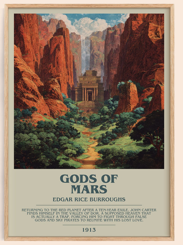 Gods of Mars Bookish Wall Art by Edgar Rice Burroughs