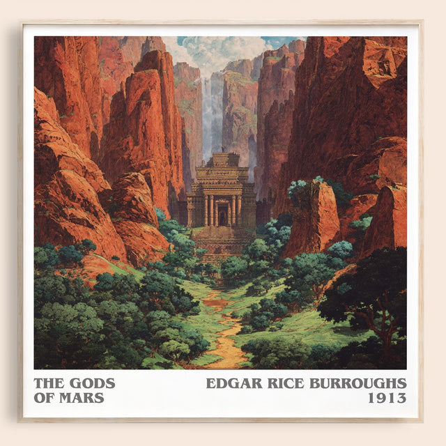 Gods of Mars Literary Art Print by Edgar Rice Burroughs