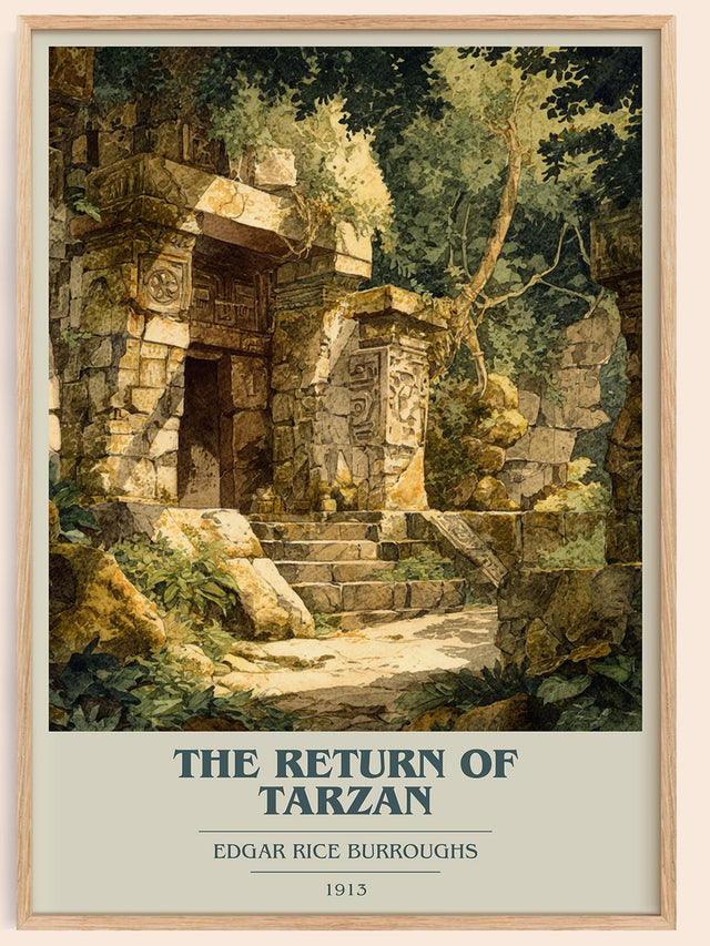 The Return Of Tarzan Book Cover Poster by Edgar Rice Burroughs
