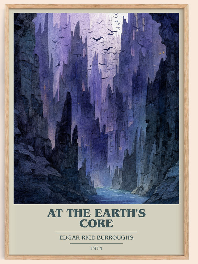 At The Earth's Core Book Cover Poster by Edgar Rice Burroughs