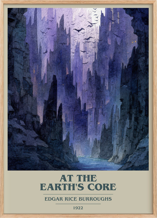 At The Earth's Core Book Cover Poster by Edgar Rice Burroughs