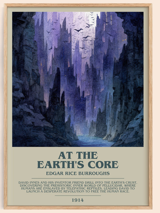 At The Earth's Core Bookish Wall Art by Edgar Rice Burroughs