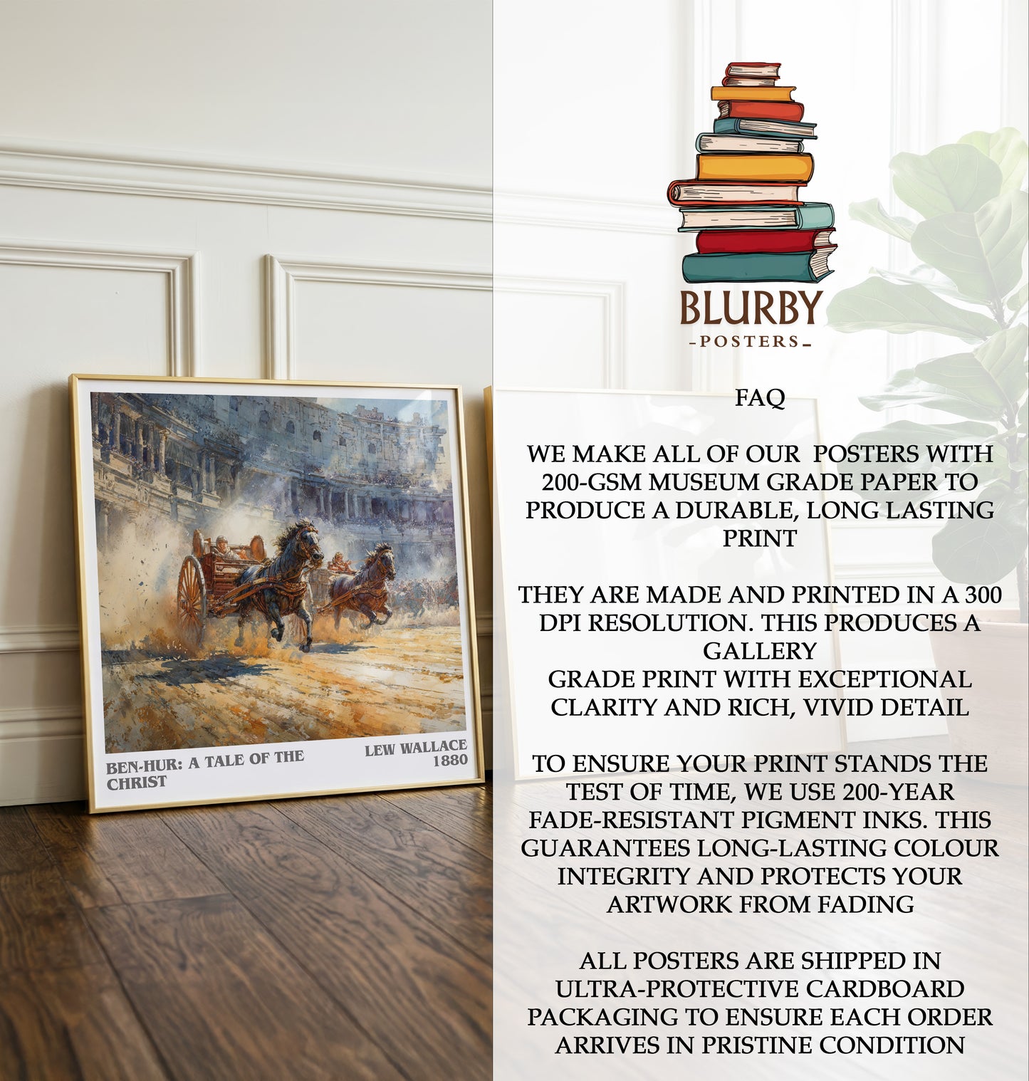 Ben-Hur, a Tale of the Christ Literary Art Print by Lew Wallace