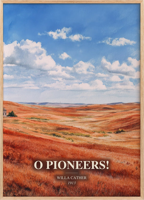 O Pioneers! Book Watercolour Illustration by Willa Cather