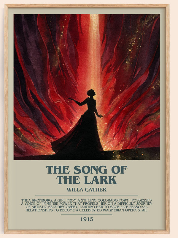 The Song of the Lark bookish book poster by Willa Cather – framed literary art print