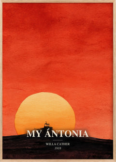 My Ántonia Book Watercolour Illustration by Willa Cather