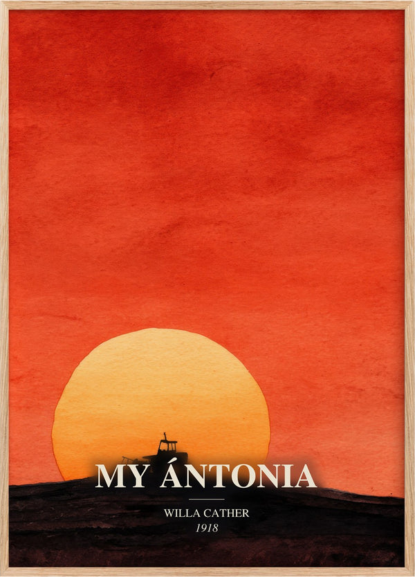 My Ántonia Book Watercolour Illustration by Willa Cather