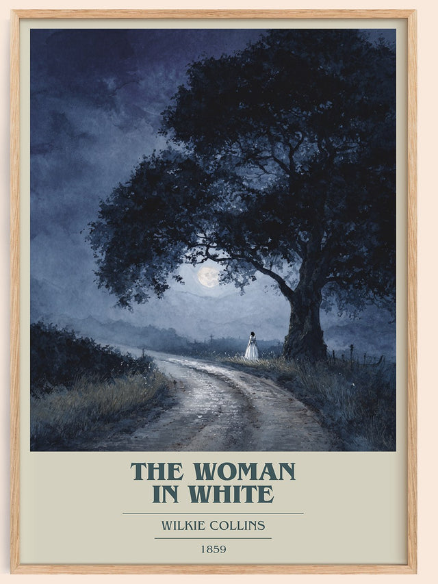 The Woman In White Book Cover Poster by Wilkie Collins