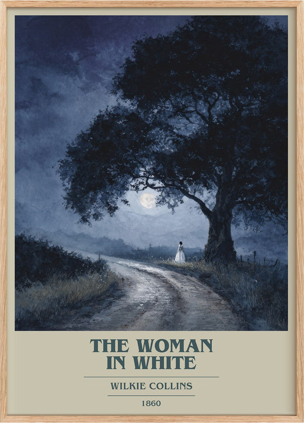 The Woman In White Book Cover Poster by Wilkie Collins