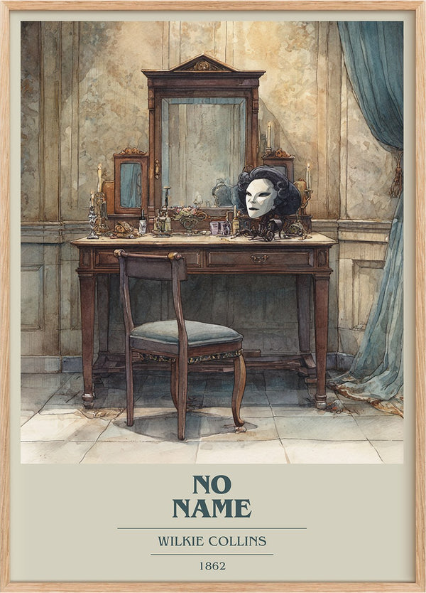 No Name Book Cover Poster by Wilkie Collins
