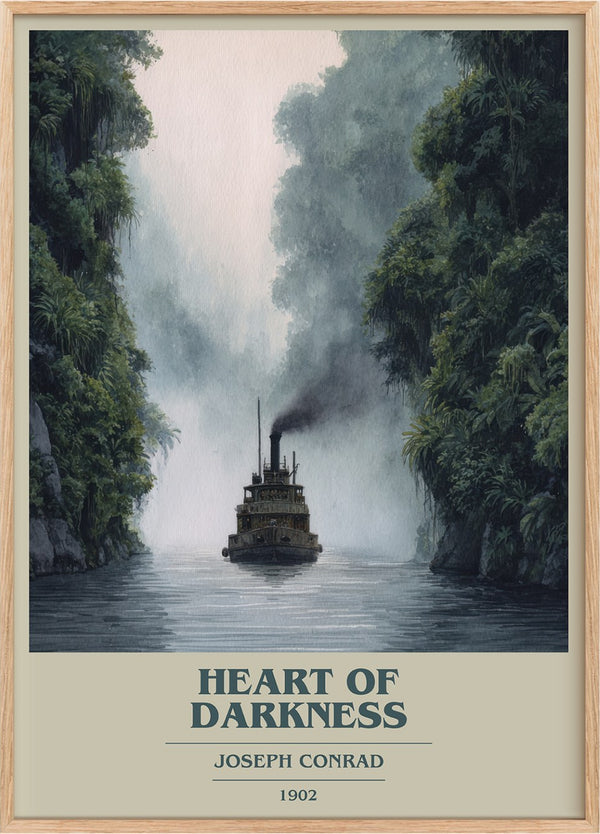 Heart of Darkness Book Cover Poster by Joseph Conrad