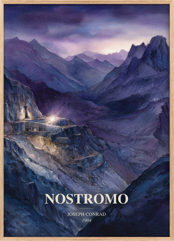 Nostromo Book Watercolour Illustration by Joseph Conrad
