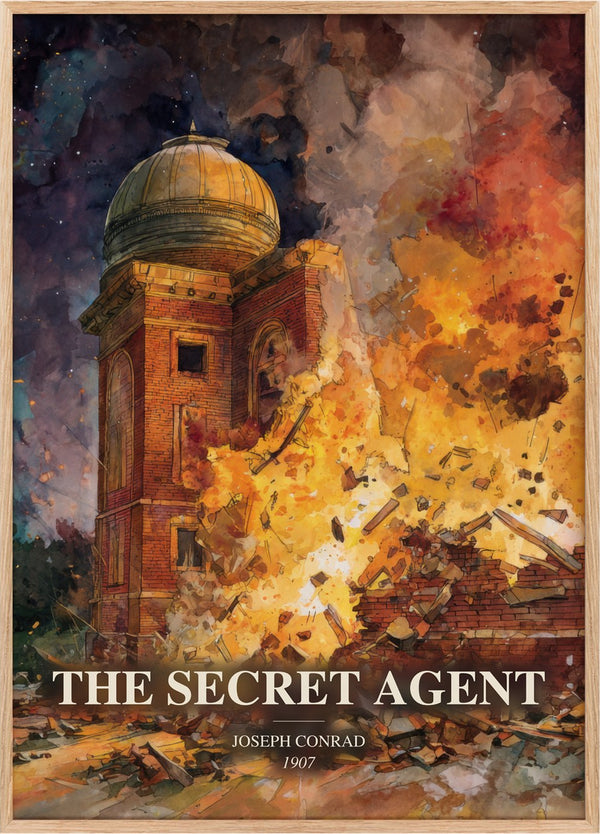 The Secret Agent Book Watercolour Illustration by Joseph Conrad