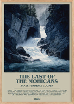 The Last Of The Mohicans Bookish Wall Art by James Fenimore Cooper