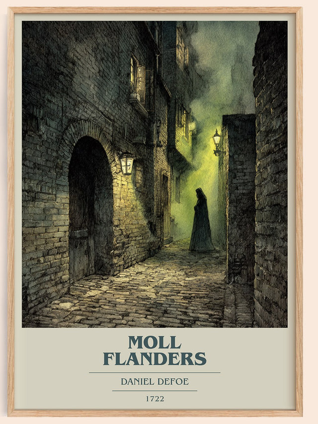 Moll Flanders Book Cover Poster by Daniel Defoe