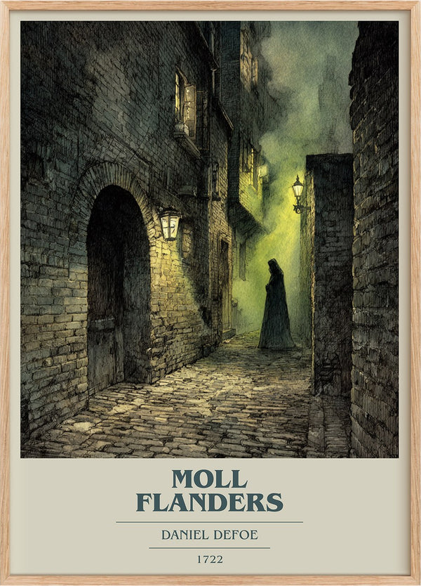 Moll Flanders Book Cover Poster by Daniel Defoe