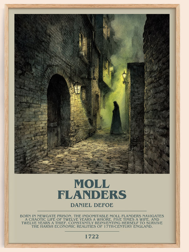 Moll Flanders Bookish Wall Art by Daniel Defoe