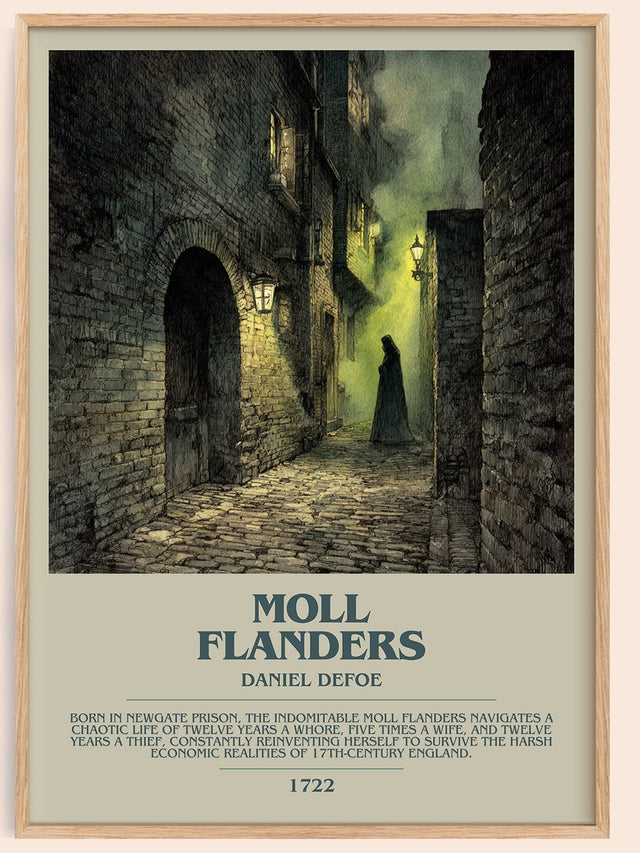 Moll Flanders Bookish Wall Art by Daniel Defoe