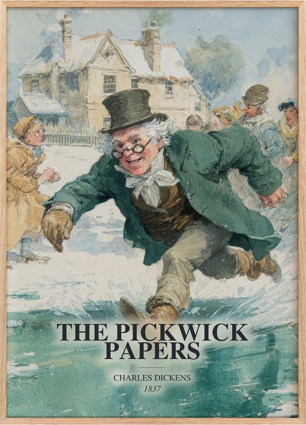 The Pickwick Papers Book Watercolour Illustration by Charles Dickens