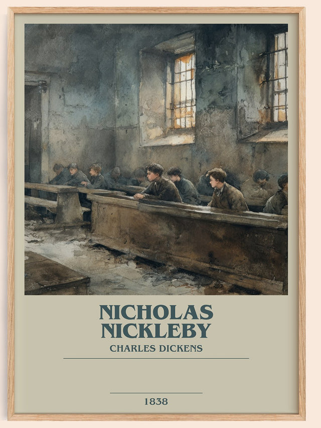 Nicholas Nickleby Bookish Wall Art by Charles Dickens