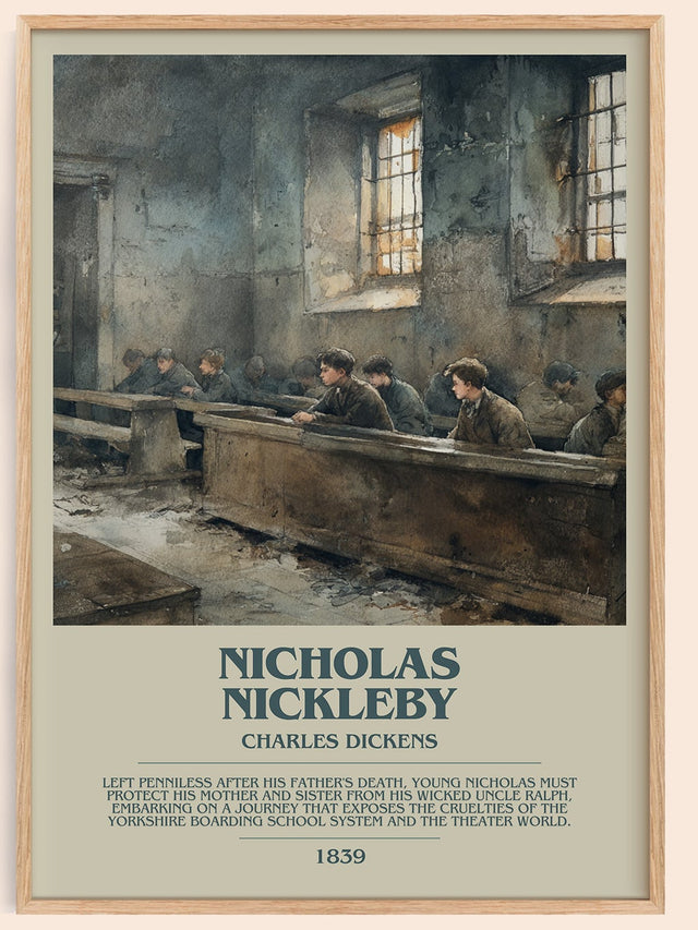 Nicholas Nickleby Bookish Wall Art by Charles Dickens