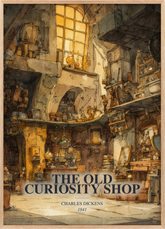 Old Curiosity Shop Book Watercolour Illustration by Charles Dickens