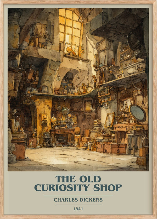 The Old Curiosity Shop Book Cover Poster by Charles Dickens