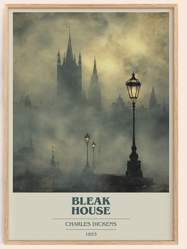 Bleak House Book Cover Poster by Charles Dickens