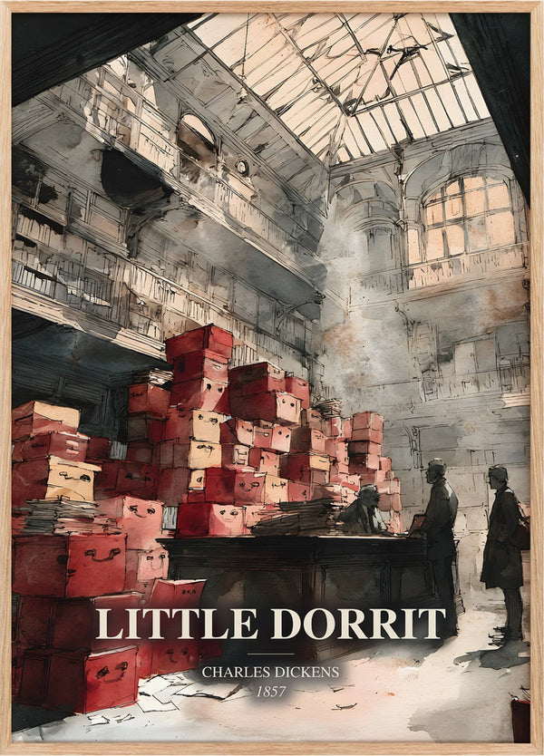 Little Dorrit Book Watercolour Illustration by Charles Dickens
