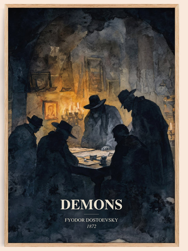 Demons Book Watercolour Illustration by Fyodor Dostoevsky