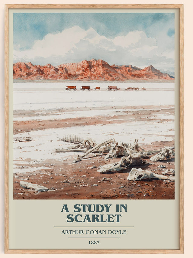 A Study in Scarlet Book Cover Poster by Sir Arthur Conan Doyle