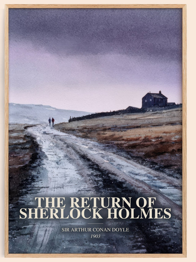 Return Of Sherlock Holmes Book Watercolour Illustration by S. Doyle