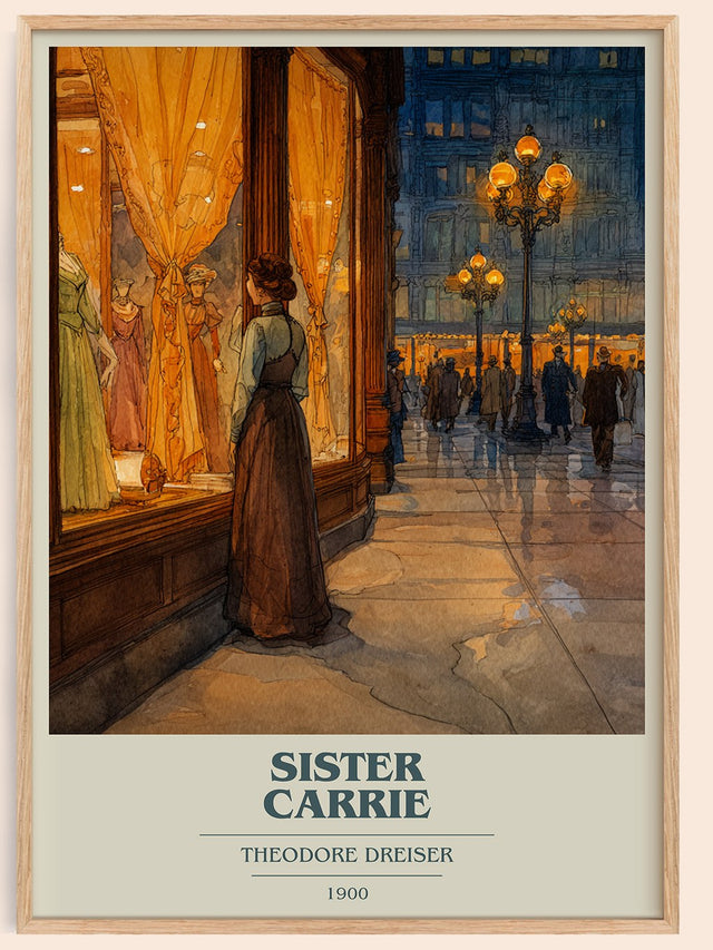 Sister Carrie Book Cover Poster by Theodore Dreiser