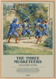 The Three Musketeers Bookish Wall Art by Alexandre Dumas