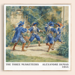 The Three Musketeers Literary Art Print by Alexandre Dumas