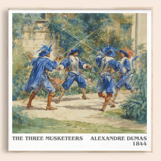 The Three Musketeers Literary Art Print by Alexandre Dumas