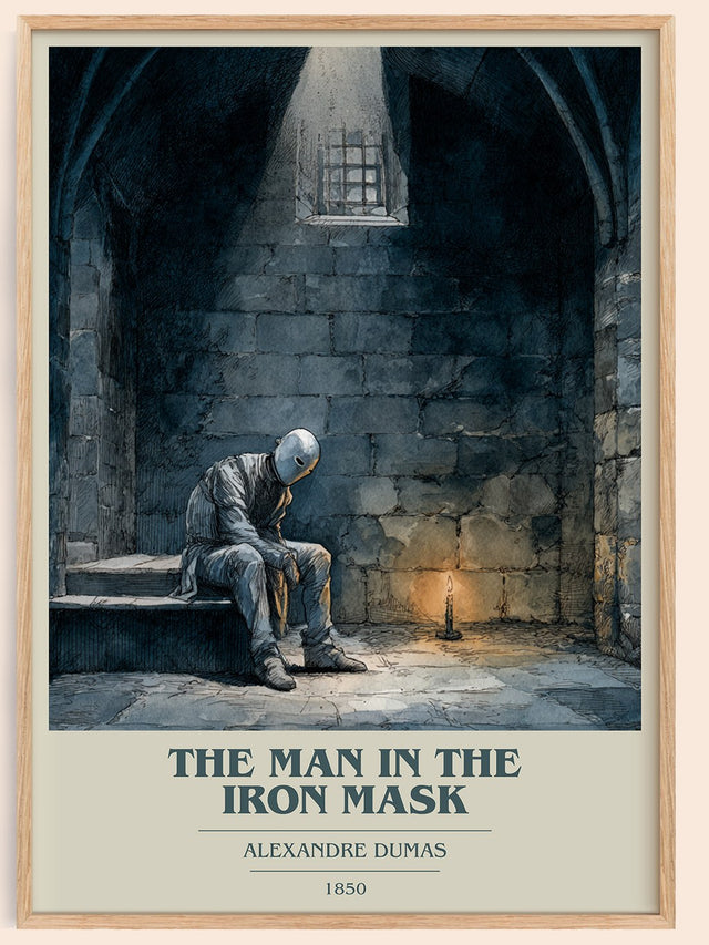 The Man in the Iron Mask Book Cover Poster by Alexandre Dumas