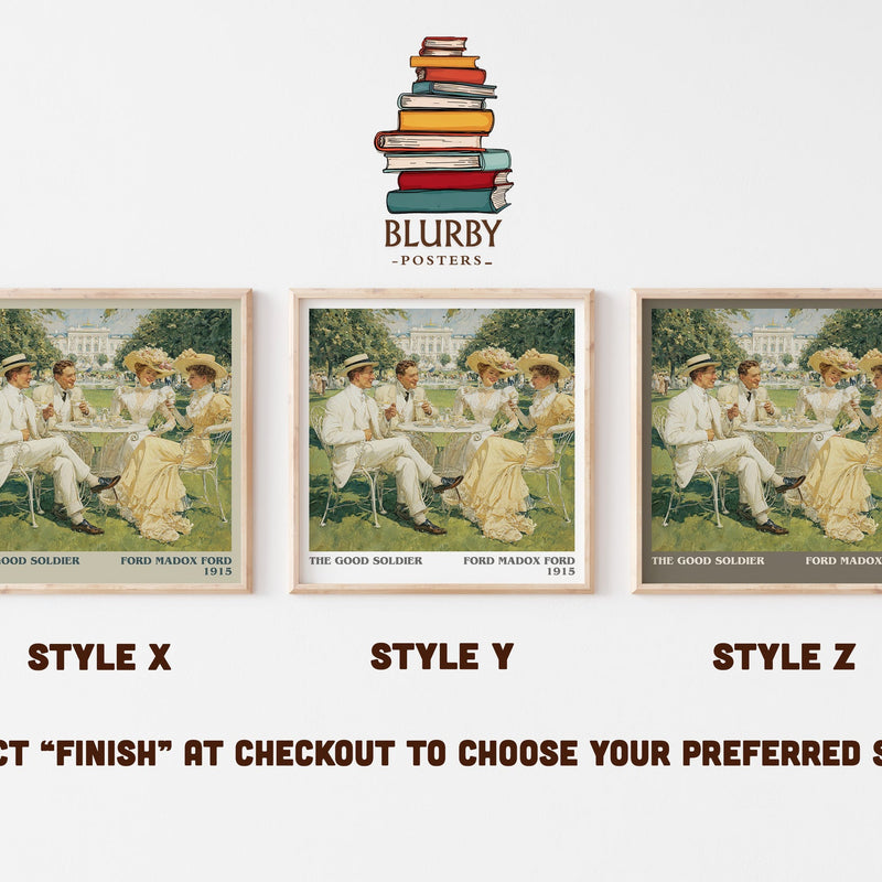 The Good Soldier literary print in frame leaning in hallway – fantasy wall art