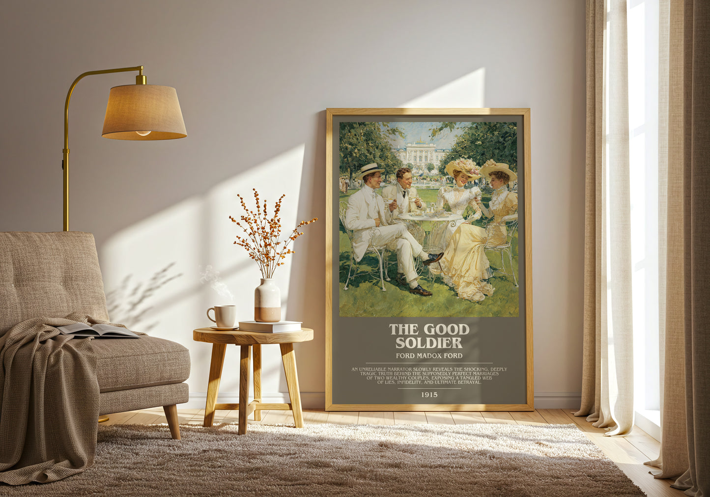 The Good Soldier bookish print on bookshelf – Ford Madox Ford fan gift