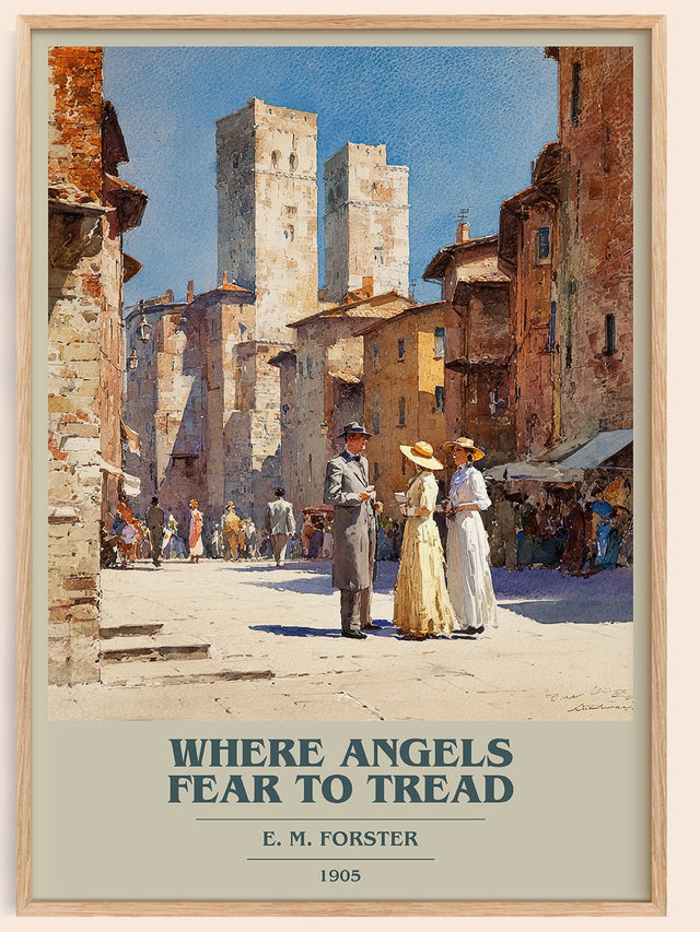Where Angels Fear to Tread Book Cover Poster by E. M. Forster
