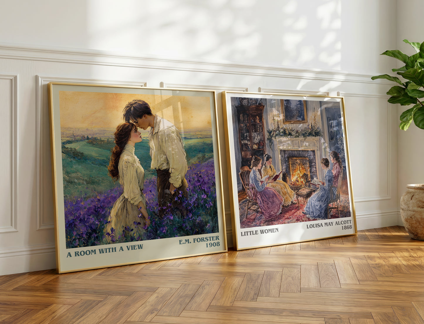 A Room With A View literary print on bookshelf – E.M. Forster fan gift