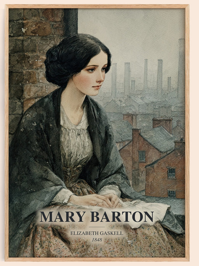 Mary Barton Book Watercolour Illustration by Elizabeth Gaskell