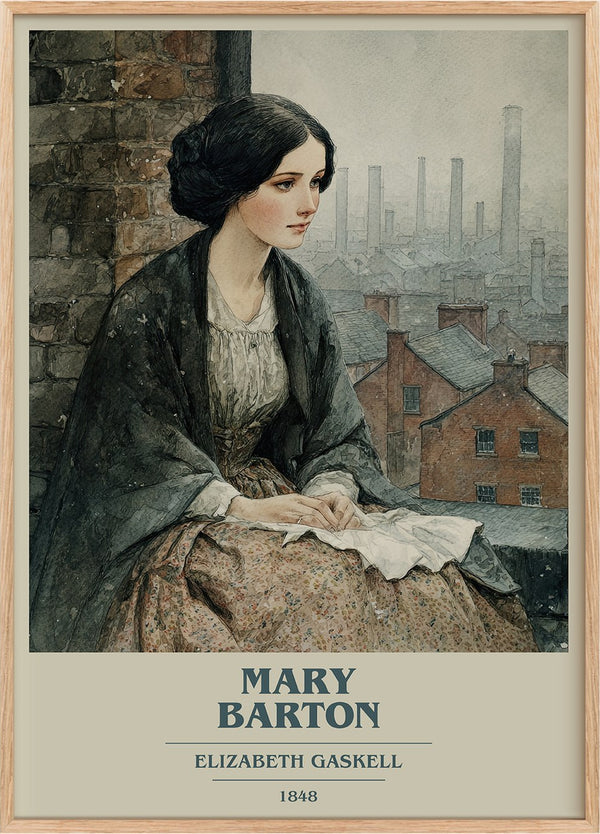 Mary Barton Book Cover Poster by Elizabeth Gaskell