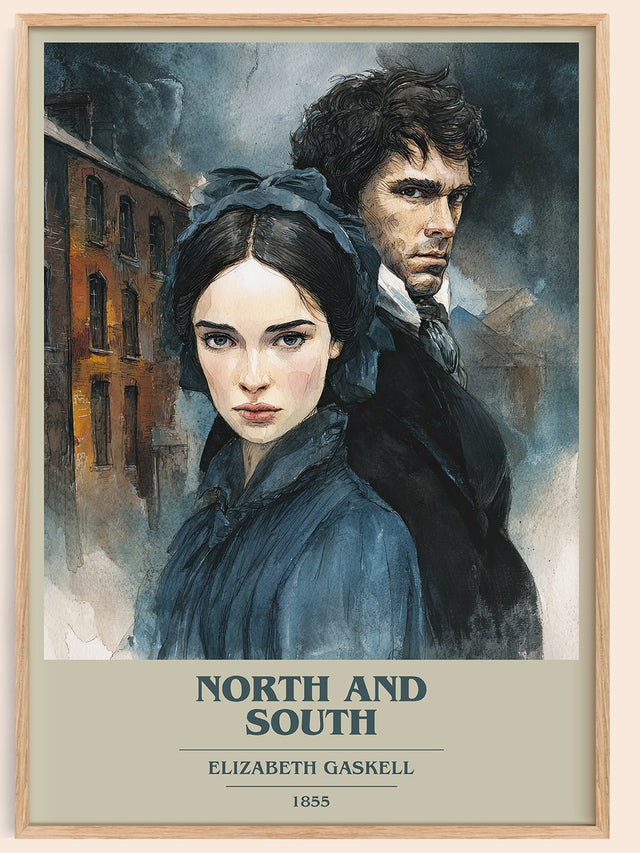 North And South Book Cover Poster by Elizabeth Gaskell